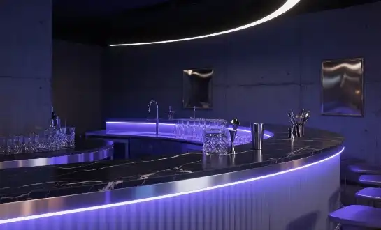 Creating Ambience with Color-Changing Neon Flex Light in Bars and Cafes